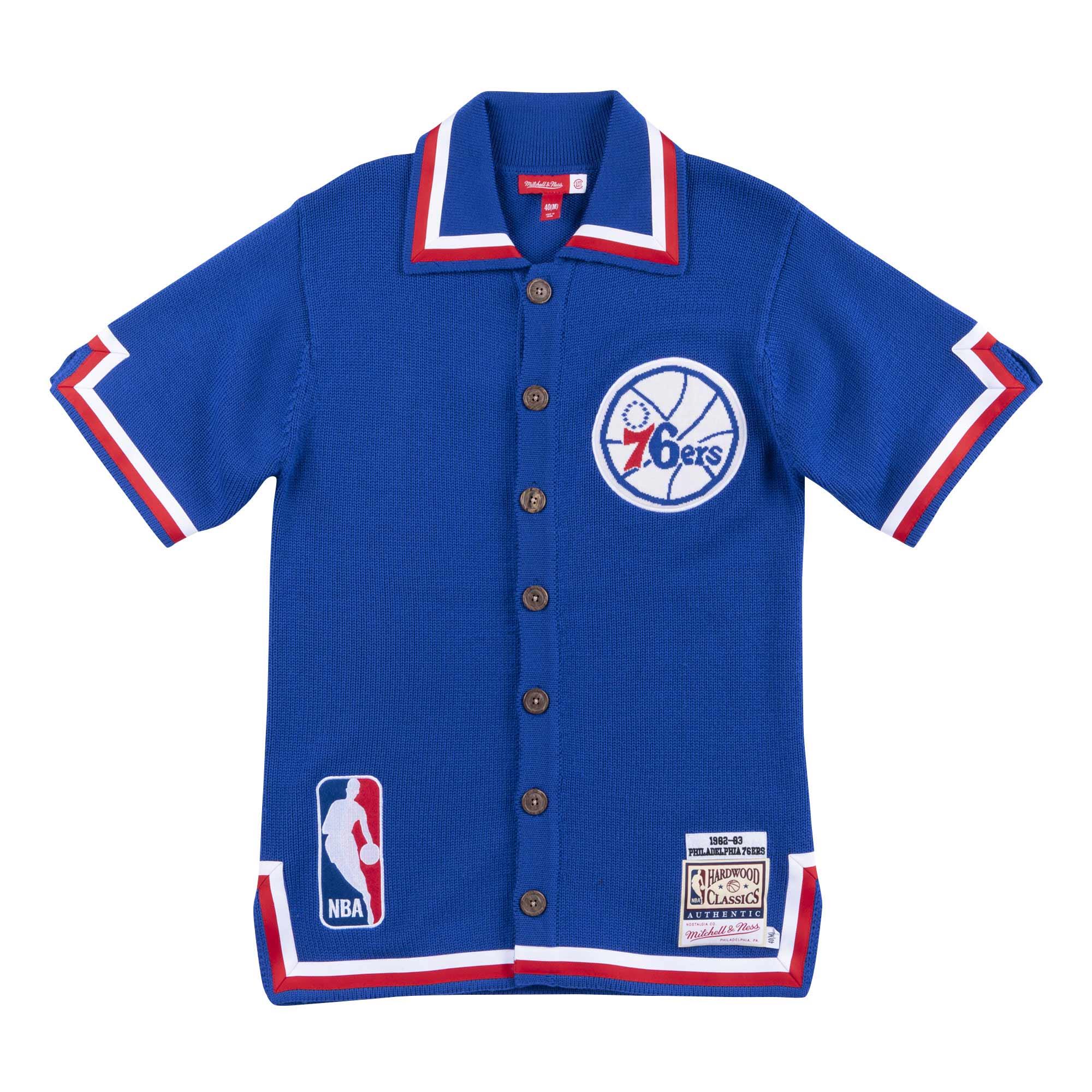Mitchell & Ness x CLOT M&N Philadelphia 76ers Shooting Shirt NBA Knit Top