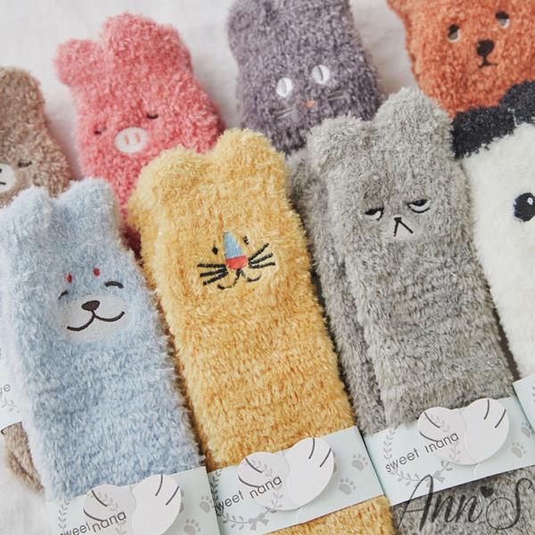 Ann’S毛茸茸動物系列不限尺寸親子襪(43號內適穿)-6款