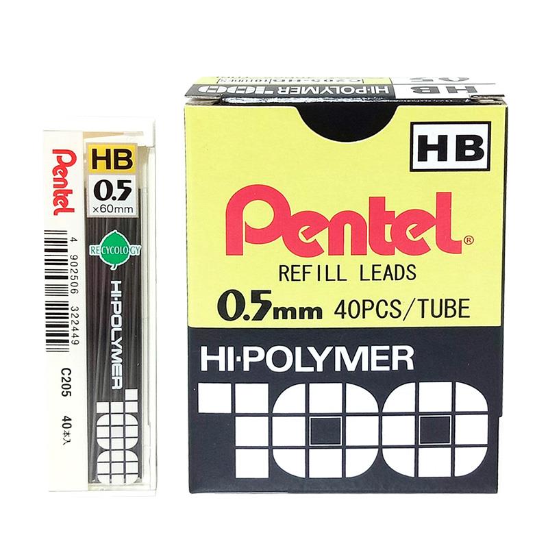 Pentel 飛龍C205 40入0.5筆芯-HB(10入)