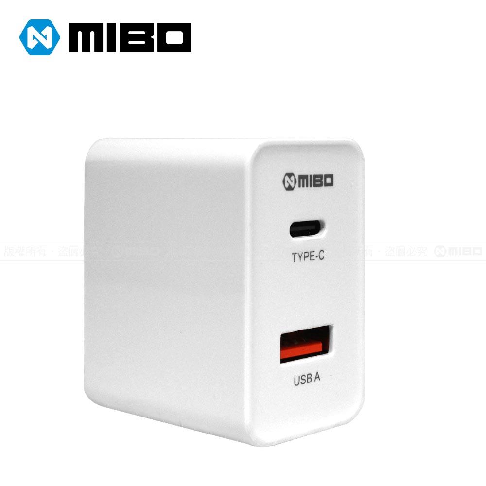 MIBO PD+QC 3.0 雙快充 USB 電源供應器 18W (白色)