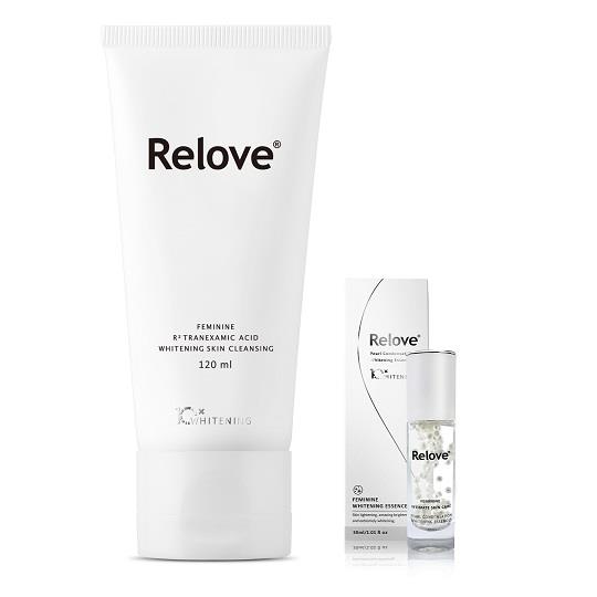 【Relove】私密肌R²深層傳明酸淨白潔淨精華凝露 120ML(私密處洗劑)+私密美白賦活晶球凝露(淨柔白桃)30ml