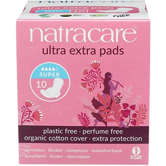 Natracare 綠可兒衛生棉 無氯蝶翼衛生棉(量多夜用26cm) 10入 (NC005)