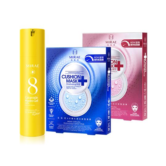 【未來美】速效保濕水精華+ 8分鐘氣墊面膜x2 (任選)