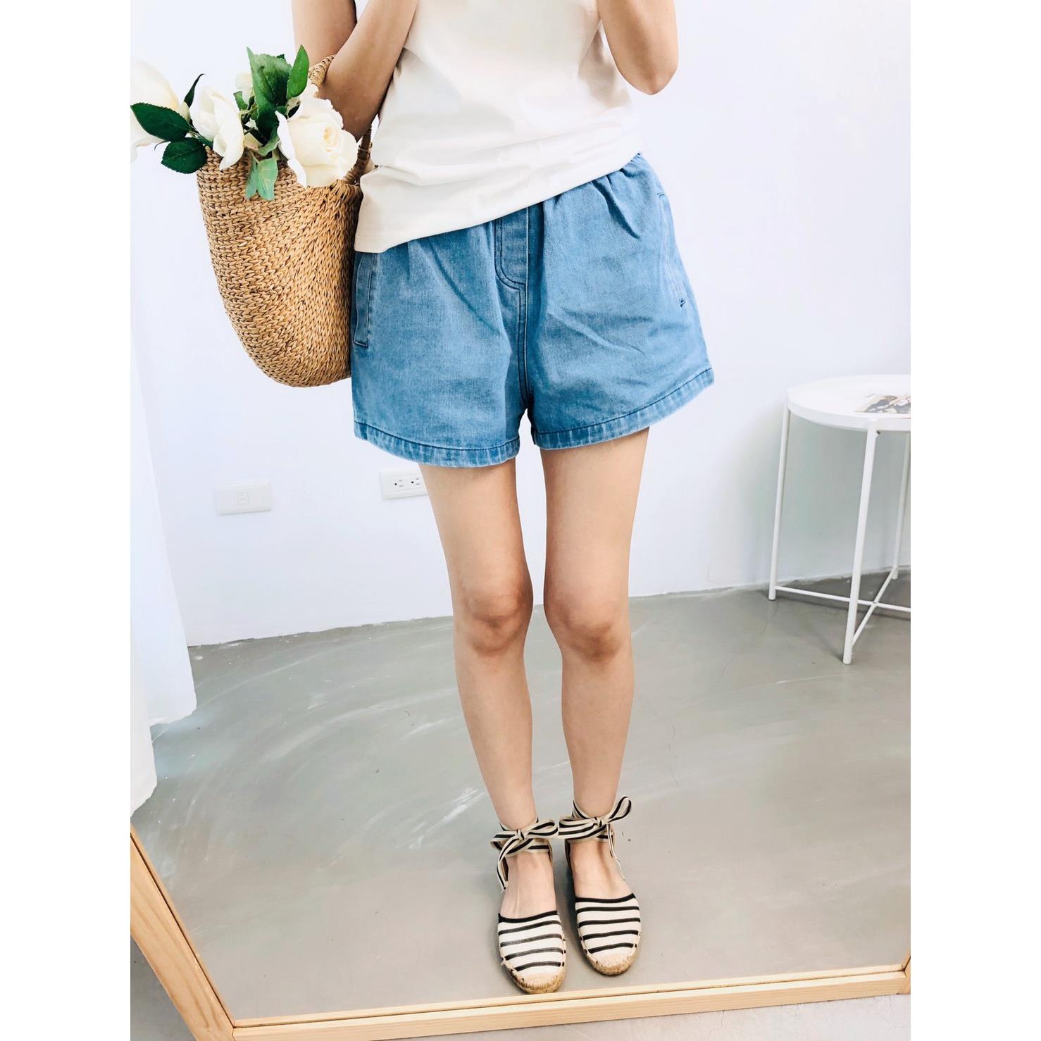 【 訂製款 】輕便鬆緊牛仔短褲