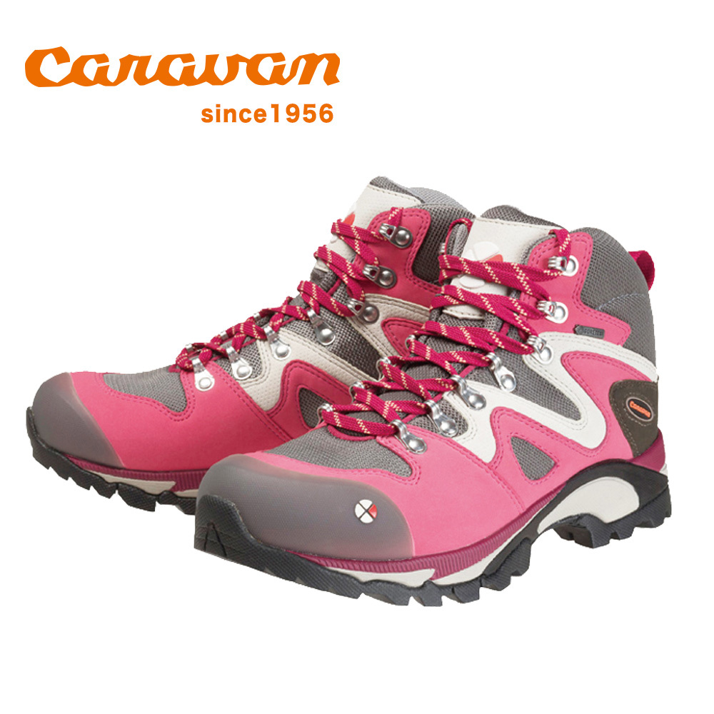 日本caravan C4 03 女性專用戶外登山健行鞋粉紅 登山友商店