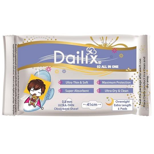 【Dailix】532衛生棉-超長夜用型41公分6片(抑菌抗敏淨味超乾爽透氣)吸血鬼娃娃版