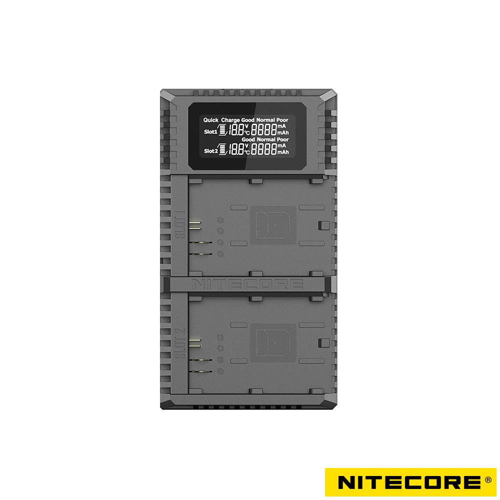 【NITECORE】UCN2 Pro 液晶顯示 USB 雙槽快充充電器 For Canon LP-E6N 公司貨