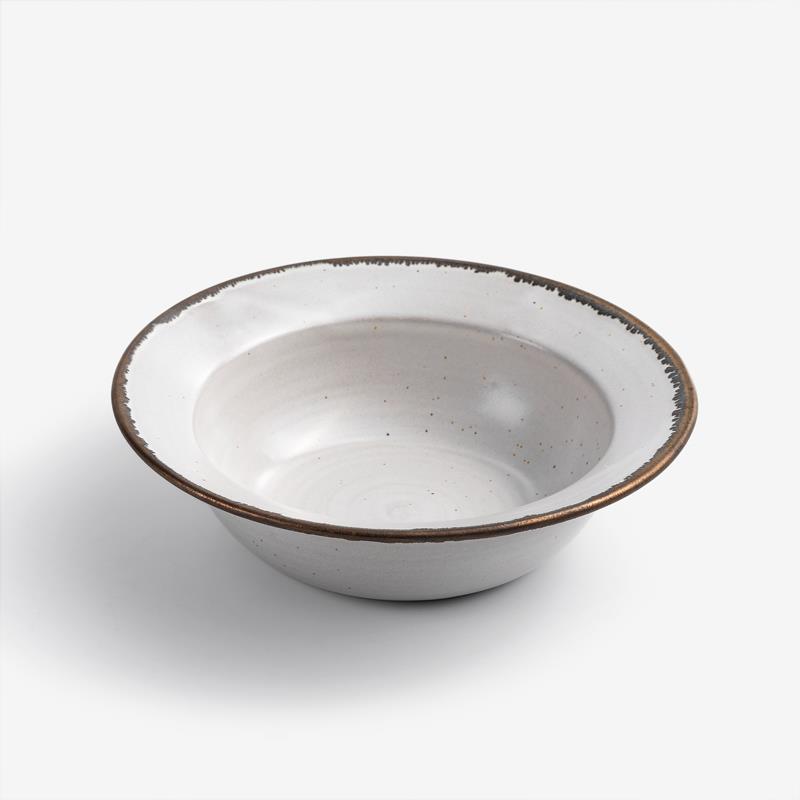 職人 銅釉白玉 21.5cm 陶瓷深盤｜楓糖棕｜單品