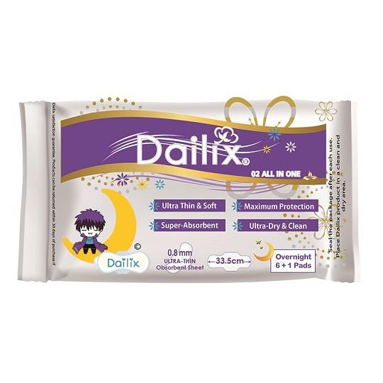 【Dailix】532衛生棉-加長夜用型7片(抑菌抗敏淨味超乾爽透氣)
