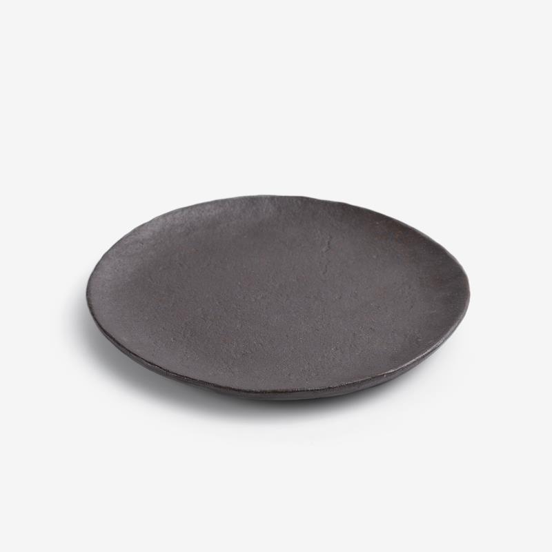 職人 素釉窯燒 18cm 陶瓷圓盤｜暖棕｜單品