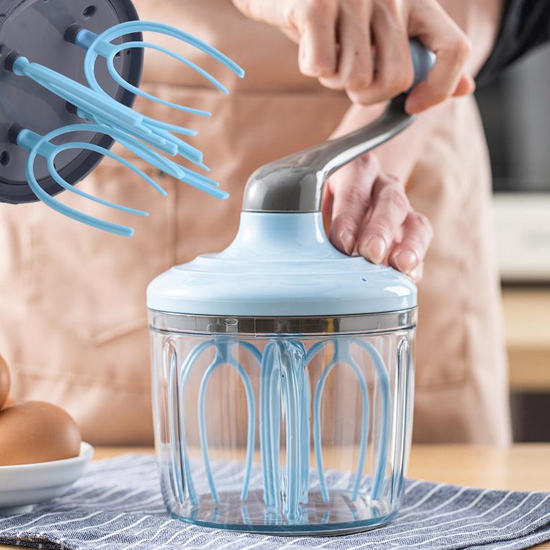 手搖式高效蛋白打發器 輕鬆不費力 半自動打蛋器 烘焙工具 打蛋機 打奶油機 蛋清發泡攪拌器【ZH0105】《約翰家庭百貨