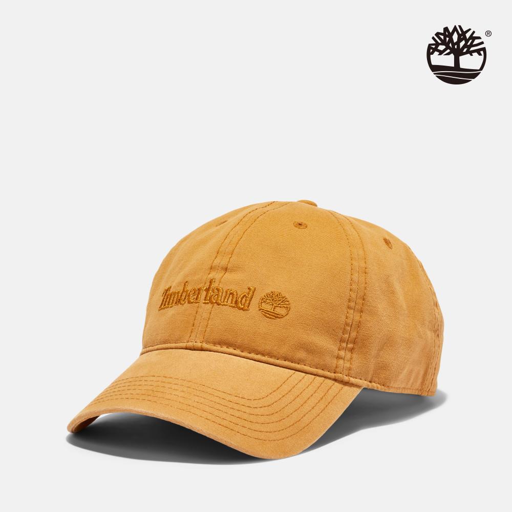Timberland 中性小麥色刺繡LOGO棒球帽|A1F54231