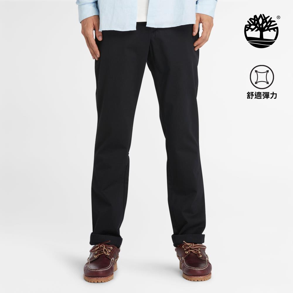 Timberland 男款黑色合身卡其長褲|A2BYY001