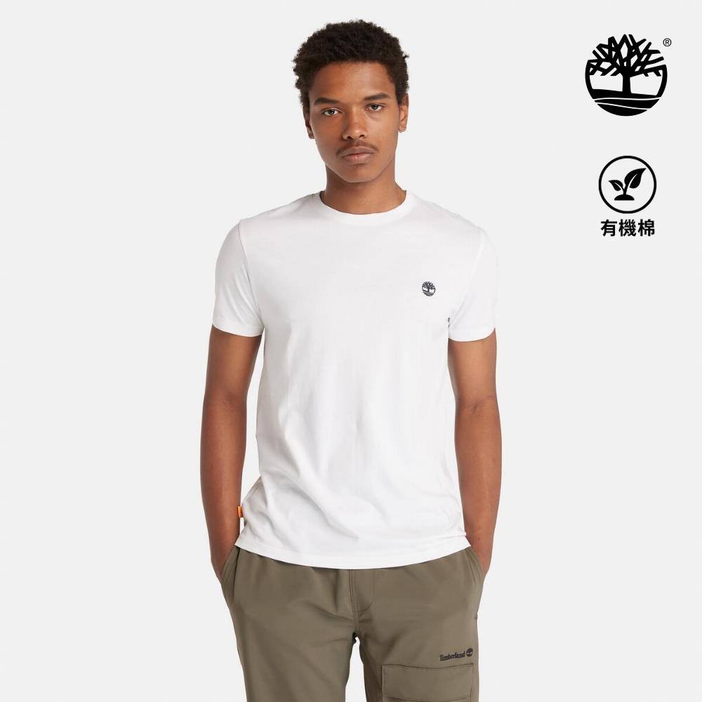 Timberland 男款白色休閒短袖T恤|A2EKJ100