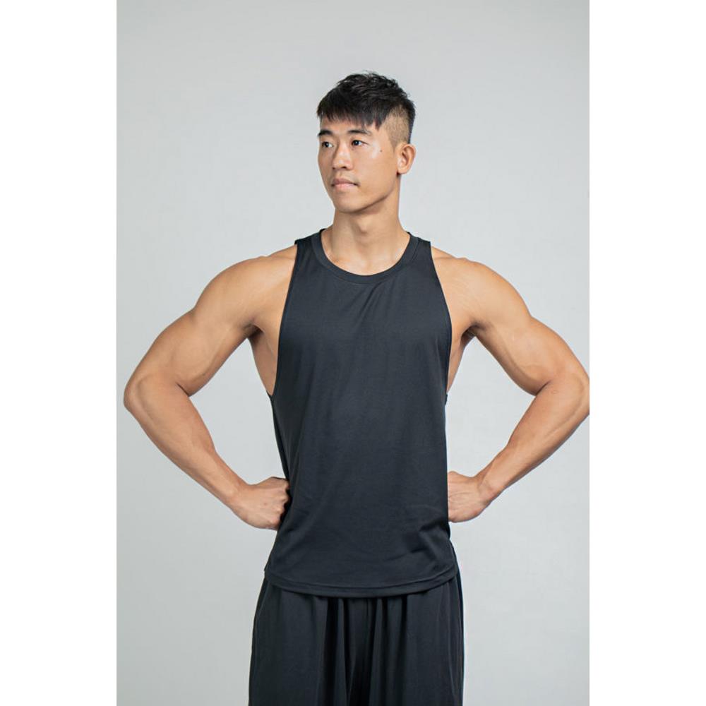 SIMPLE BASIC DROP ARM TANK 男裝健身背心(G.O.A.T.運動服飾-機能健身衣)-重訓背心／舉重背心／運動背心
