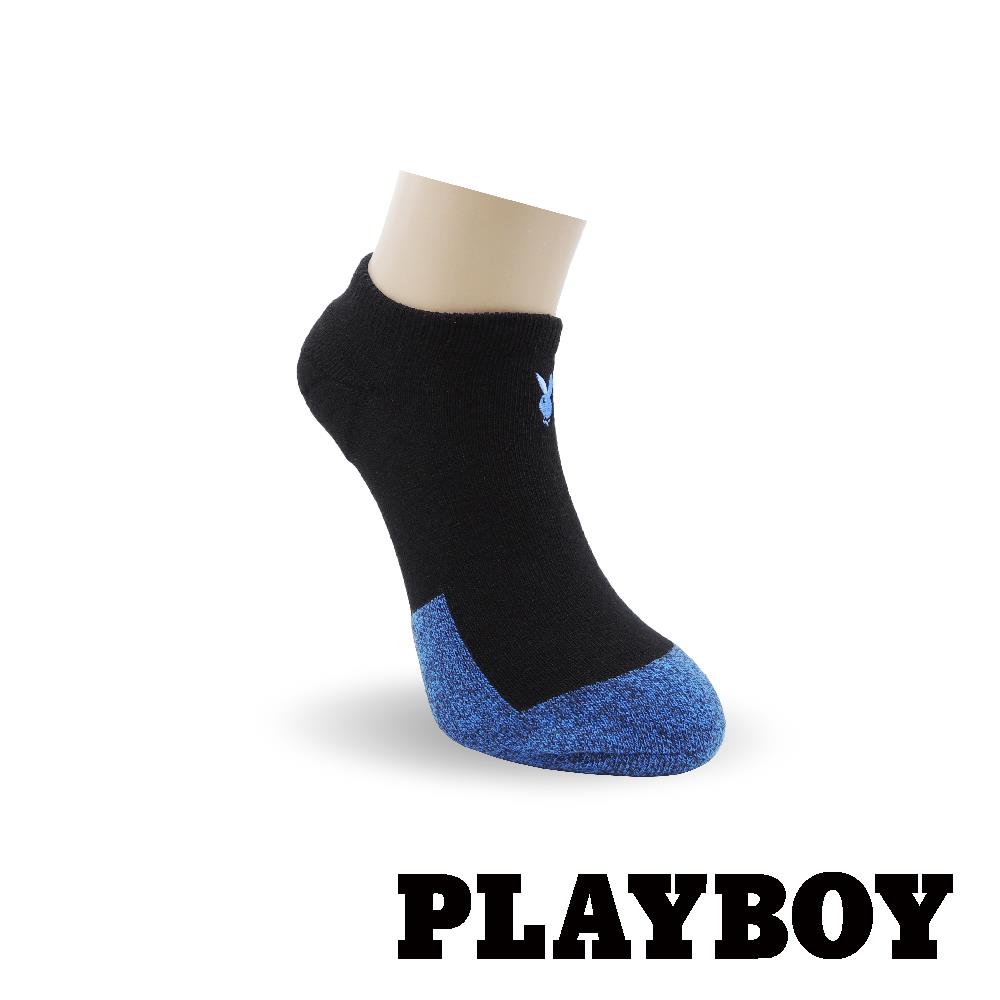 【襪款任選4雙$395 、9雙$750】 PLAYBOY 女合撚雙紗運動襪-藍(BF4919)