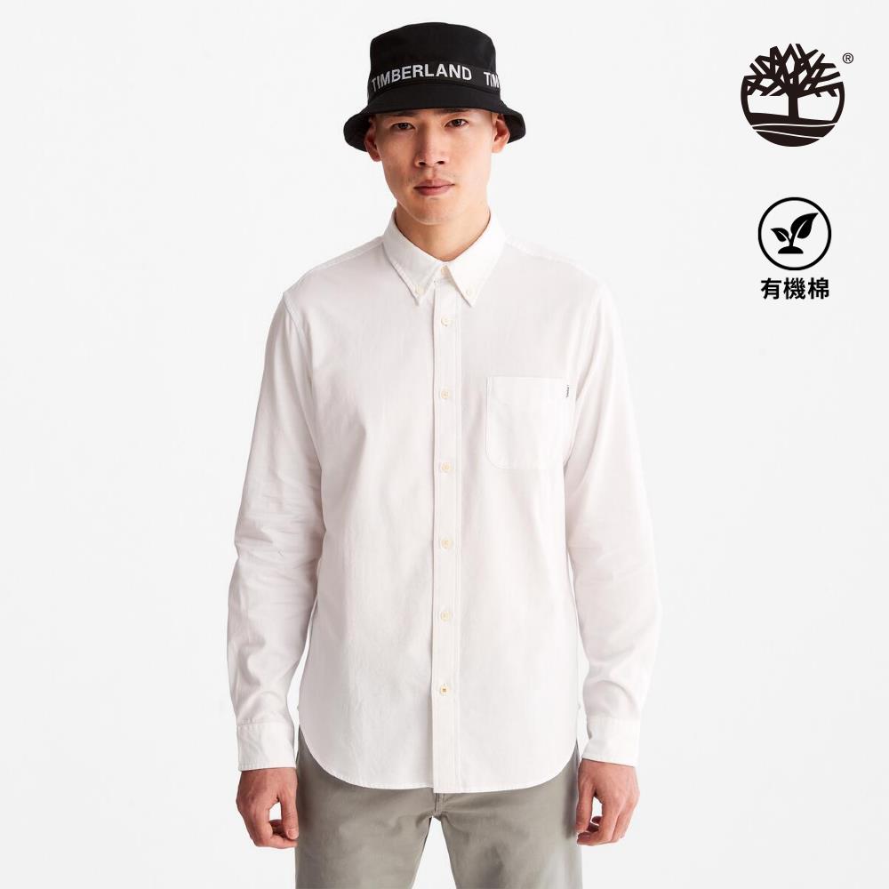 Timberland 男款白色牛津長袖襯衫|A2ES5A94