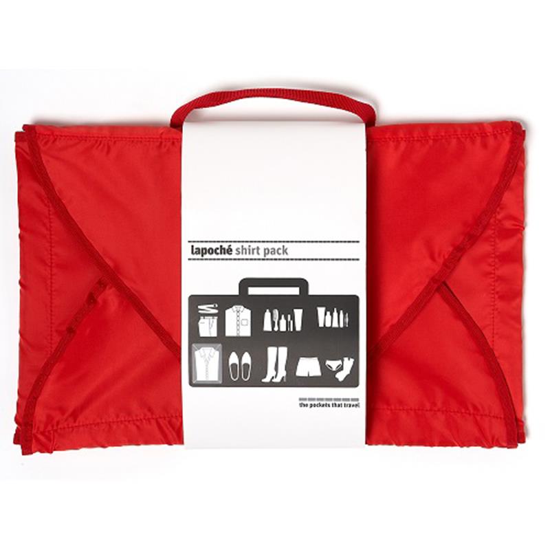 【Lapoche】襯衫攜型袋-紅