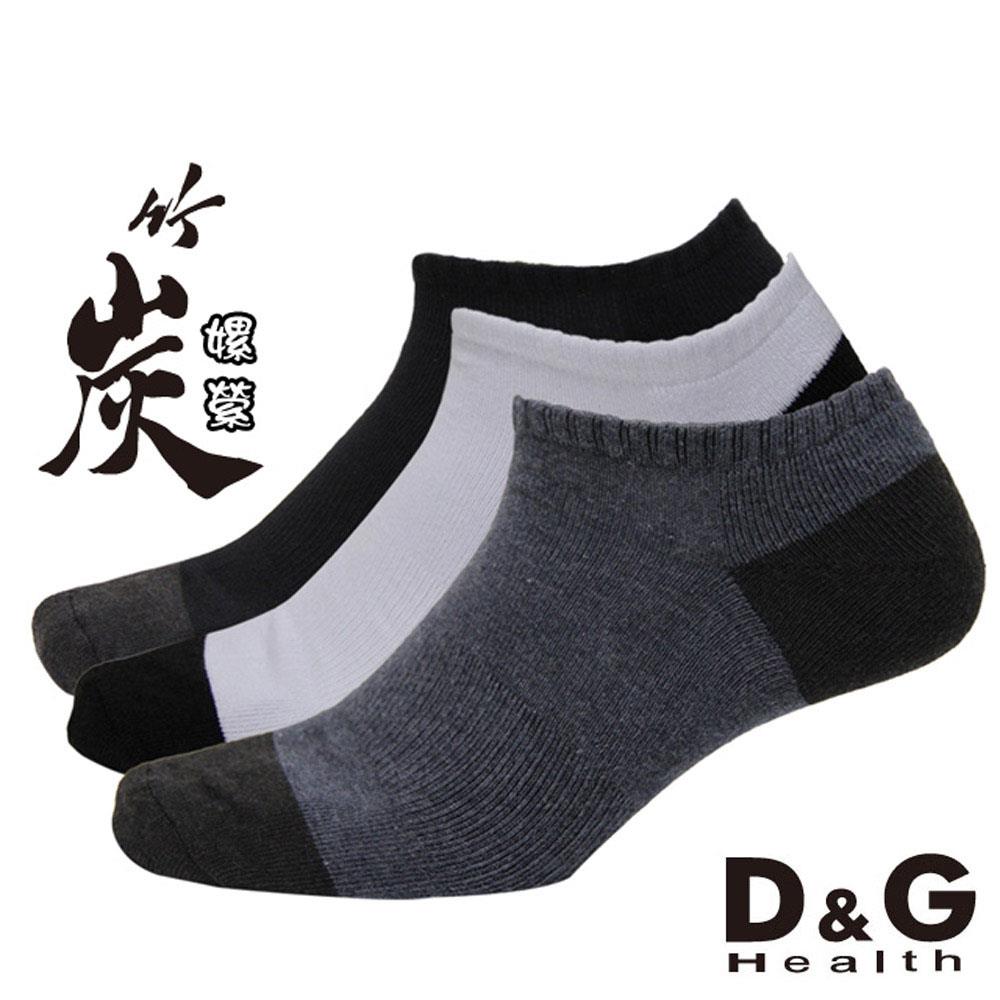 【D&G SPORT】竹炭休閒毛巾底男船襪-D333