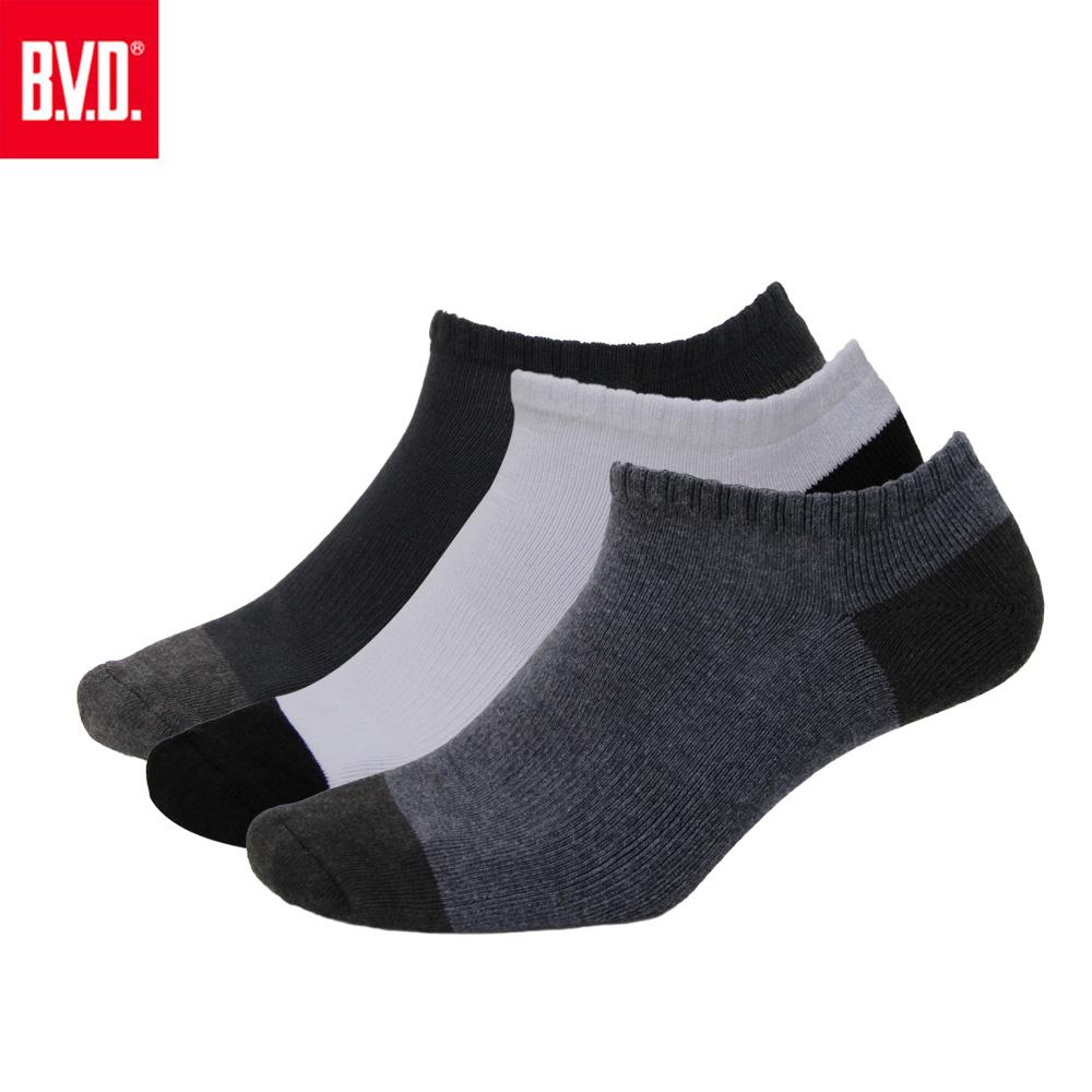 【BVD】雙效抗菌除臭毛巾底男踝襪-B387