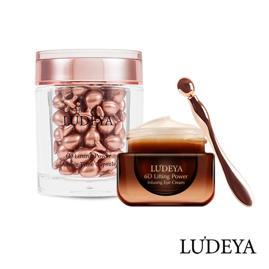 LUDEYA 琥珀超能量眼部修護組 (琥珀眼霜+琥珀膠囊 ) (小明星大跟班 11點熱炒店推薦)