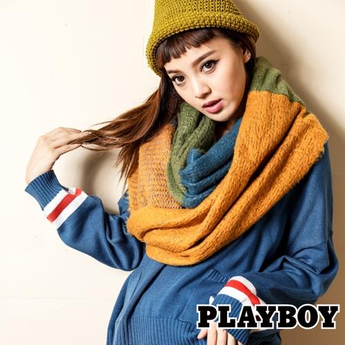 PLAYBOY 色塊脖圍圍巾(BW7813)