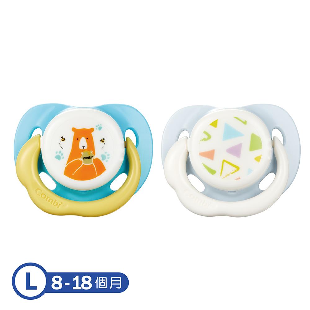Smile 極淨日用安撫奶嘴二入組L – 18322蒼藍熊+幾何藍