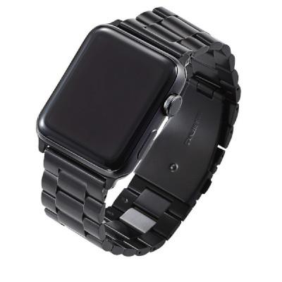 ELECOM Apple Watch 42mm金屬錶帶-黑