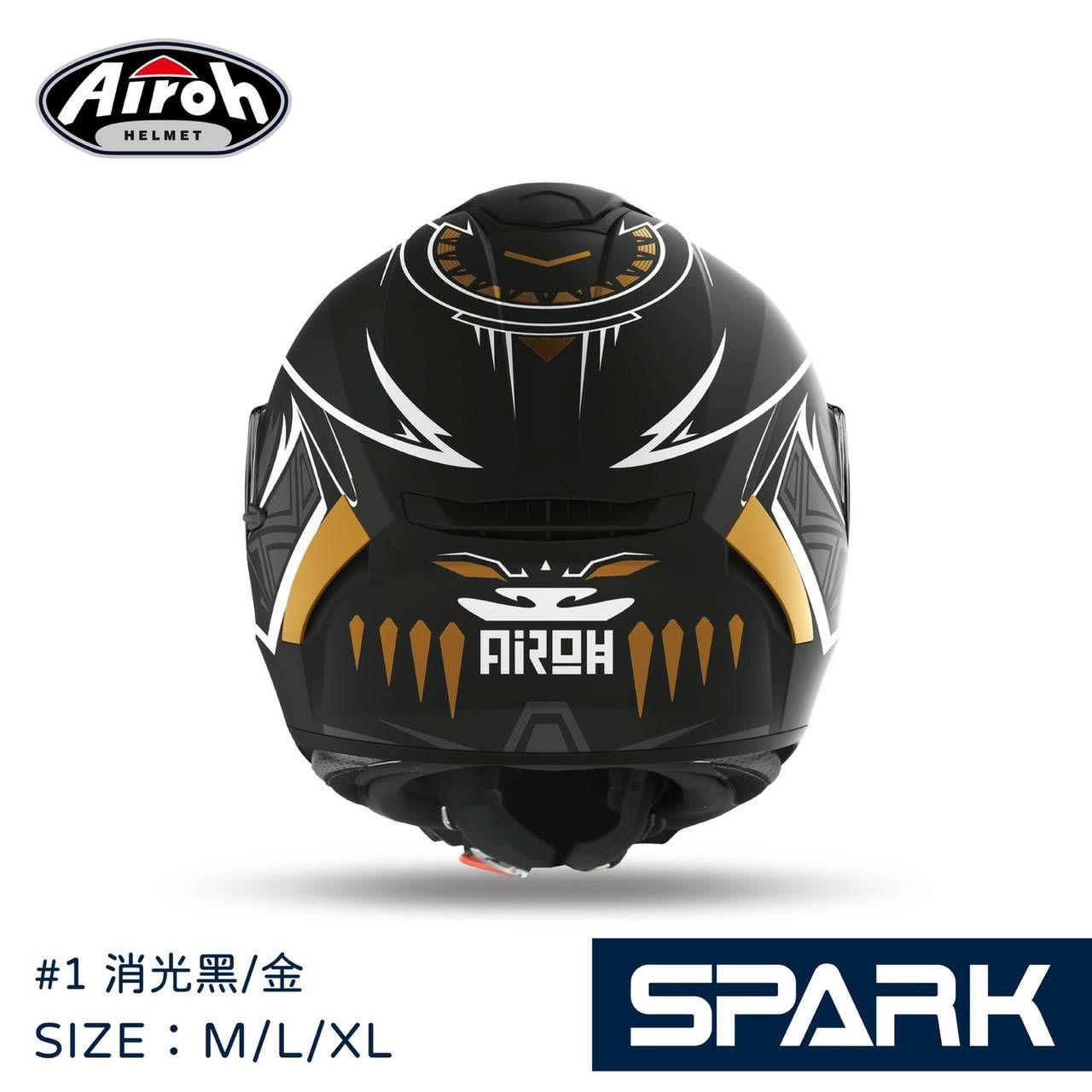 SPARK【全罩式】低調奢華, 【AIROH】義大利品牌安全帽商品推薦