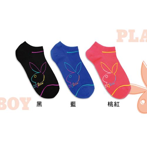 【襪款任選3雙$299 、7雙$588】PLAYBOY 霓虹女隱形襪(BY5020)