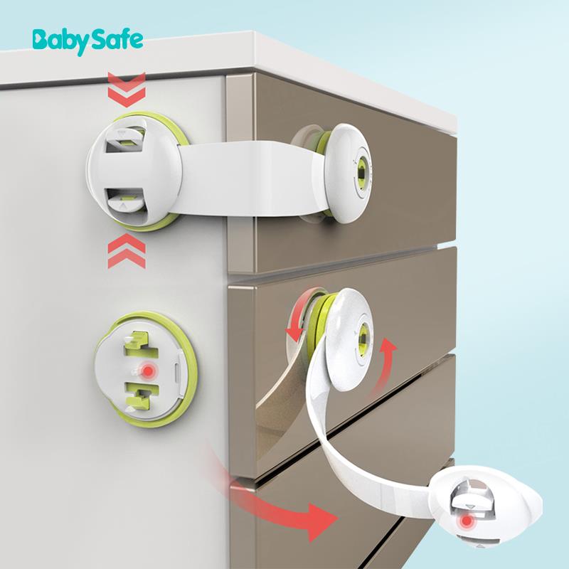BABY SAFE兒童安全鎖  雙按鈕按壓 寶寶安全扣 寶寶扣 抽屜鎖 櫃子鎖冰箱鎖【ZM0307】《約翰家庭百貨