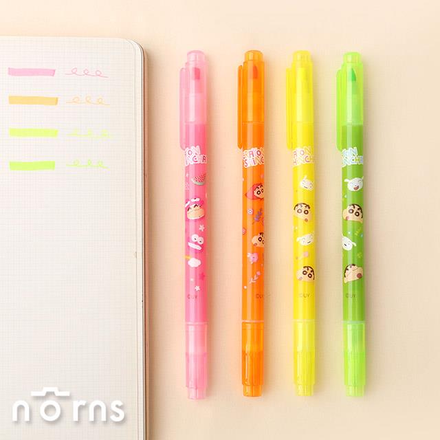 蠟筆小新雙頭果凍螢光筆- Norns 正版授權 Crayon Shinchan 文具