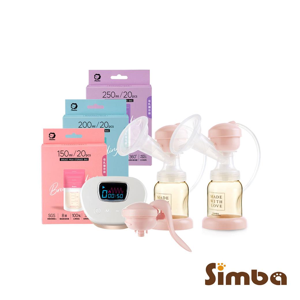 小獅王辛巴 效率提升！iFeed極美機超靜音電動吸乳器輕奢組(雙邊)