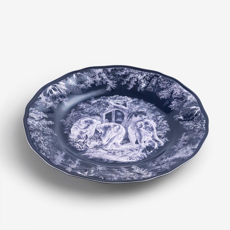 靜謐鈷藍 28cm 合成樹脂餐盤│群象│單品
