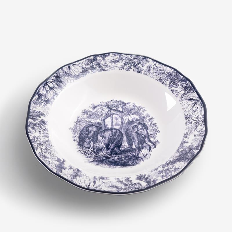 靜謐鈷藍 23cm 合成樹脂湯盤│群象│單品