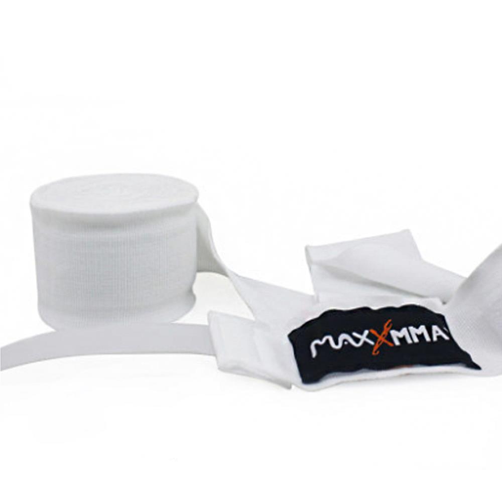 MaxxMMA  彈性手綁帶-白色(2.5米/3米/5米)一雙/ 散打/搏擊/MMA/格鬥/拳擊/綁手帶-boxing tape/Boxing Hand Wrap