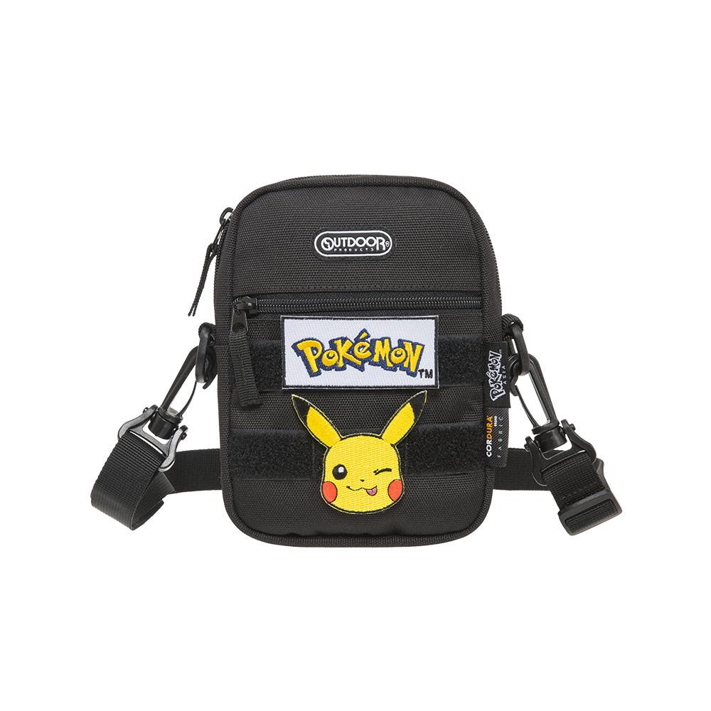 【OUTDOOR】寶可夢Pokemon-訓練家系列直式側背包-黑色 ODGO20C04BK