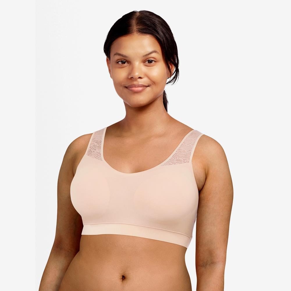 【Chantelle Lab】透氣涼感蕾絲V領無痕內衣>XS-XXL>粉膚色(11G10_01N)【Soft Stretch】