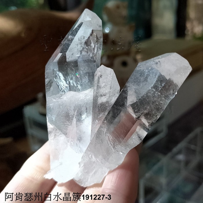 天然白水晶柱