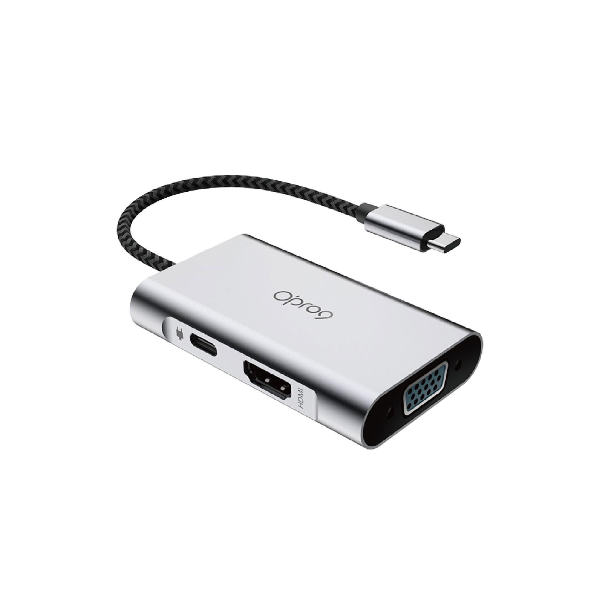 【618年中慶】Opro9 USB-C 四合一多功能轉接器 再送C2C Gen2 1M快充編織線(市價490)