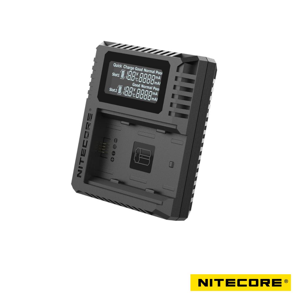 【NITECORE】FX3 液晶顯示 USB 雙槽快充充電器 For 富士Fuji NP-W235 公司貨