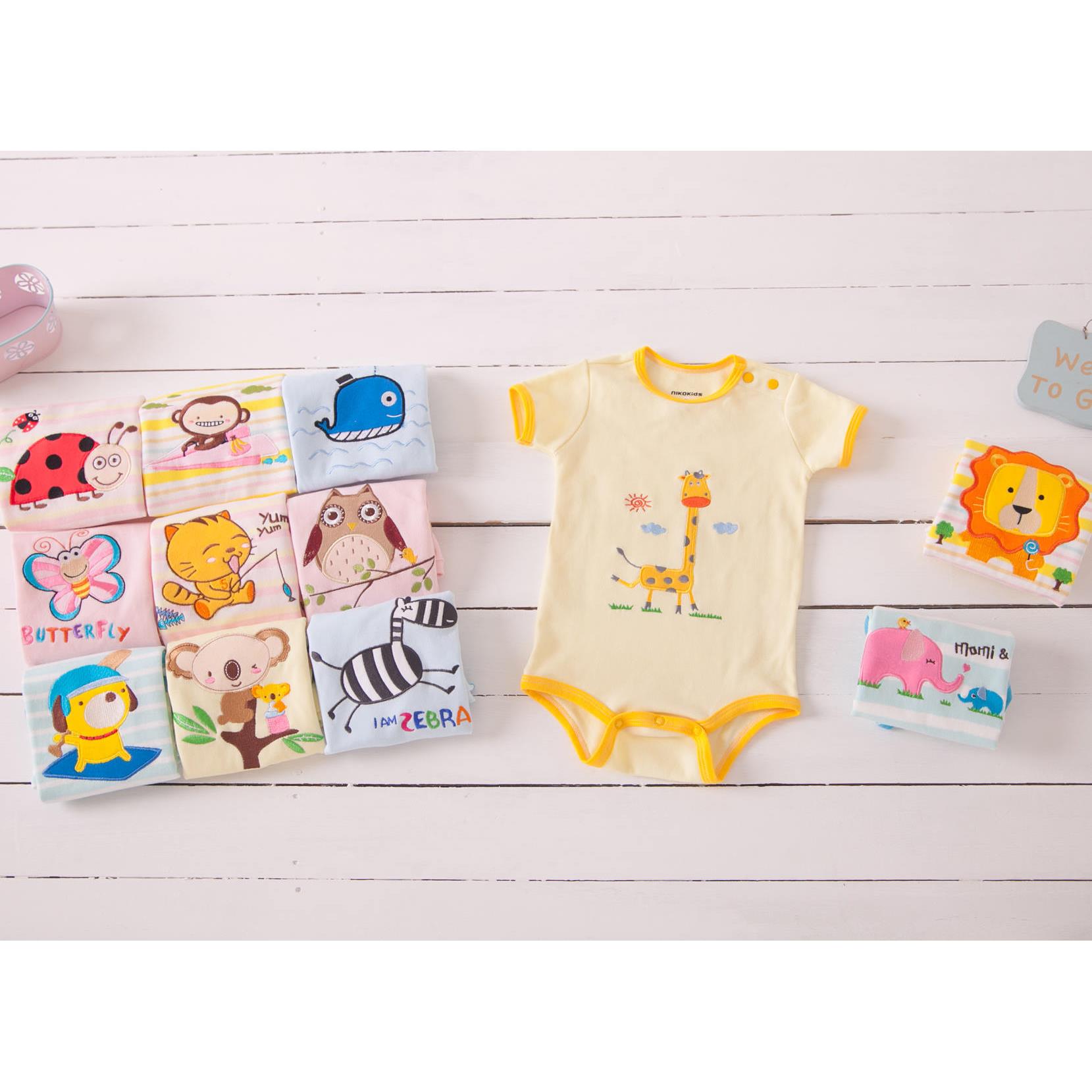 【NikoKids】降!有機棉嬰兒包屁衣 【絕版出清】圖案隨機【換季出清不退換】