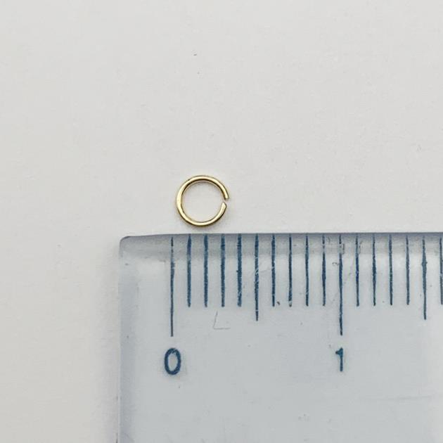 Gold Filled Open Jump Rings 0.6x6mm 22 Gauge 6mm Inside Diameter