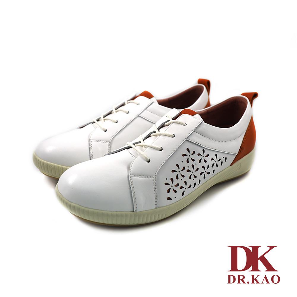 【DK 空氣鞋】細緻雕花拚色空氣女鞋  87-1095-32 橘色【女鞋/休閒鞋/女休閒鞋】