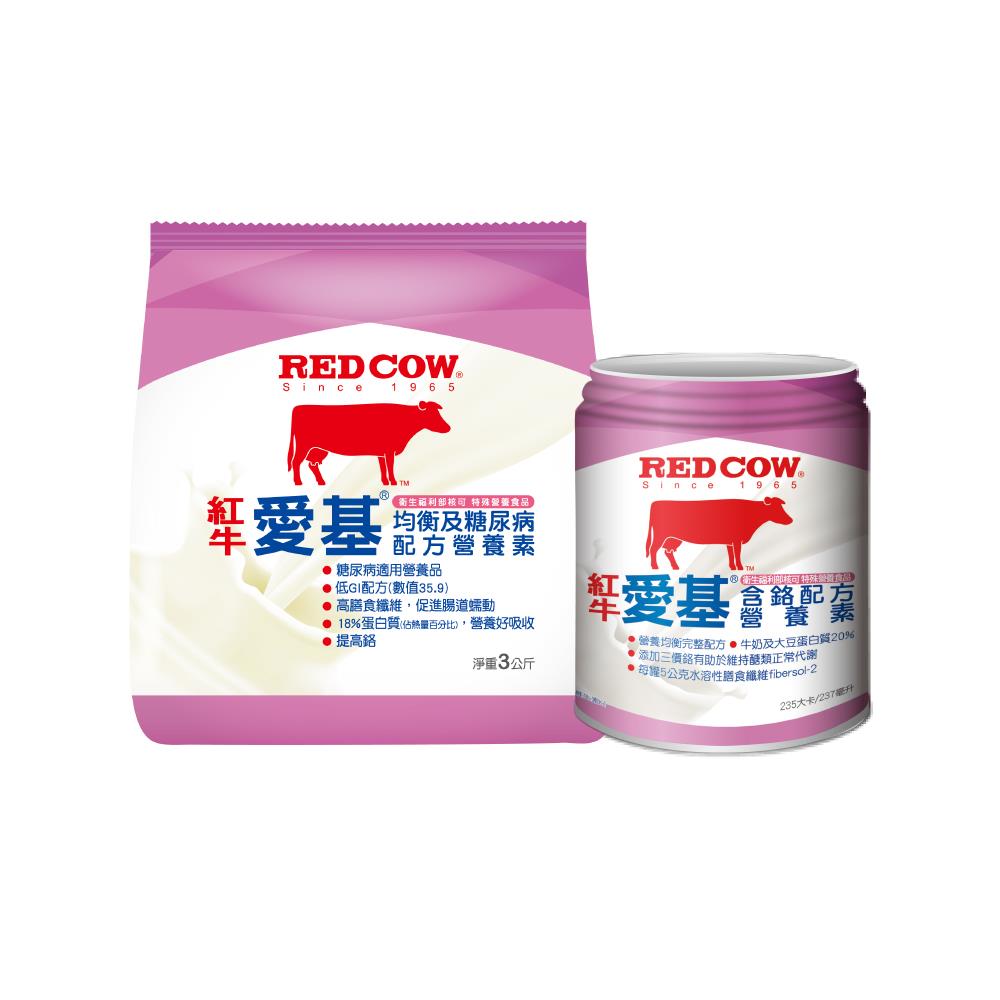 【1+1優惠組】愛基均衡及糖尿病配方3kg+含鉻配方營養素1箱(24罐、醣類管理)