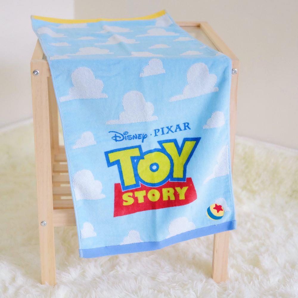 《玩具總動員》🇯🇵日本商品 經典LOGO雲朵長毛巾 擦髮巾 運動毛巾 Pixar Toystory