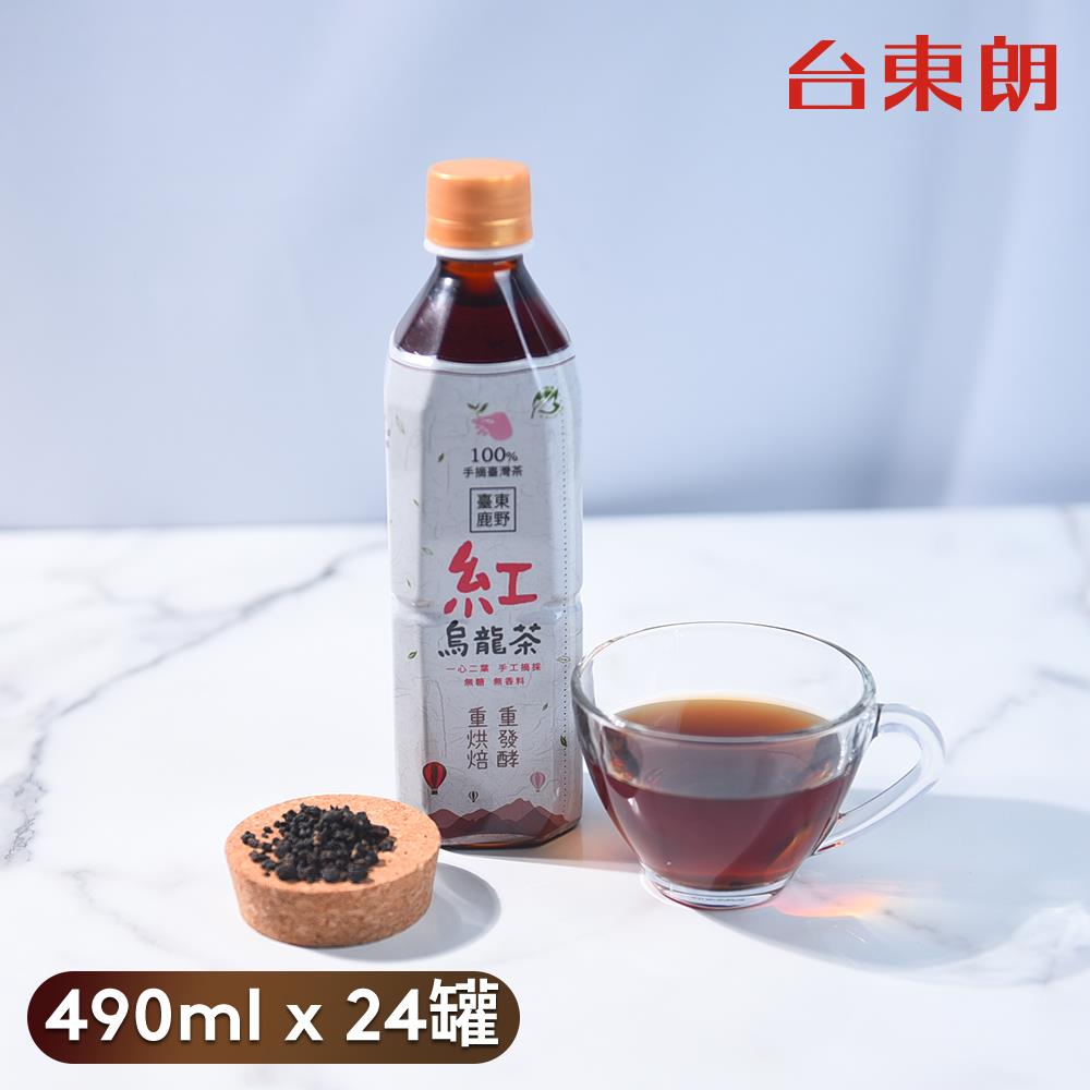 【台灣好農】台東鹿野紅烏龍茶(無糖)-490mlx24罐