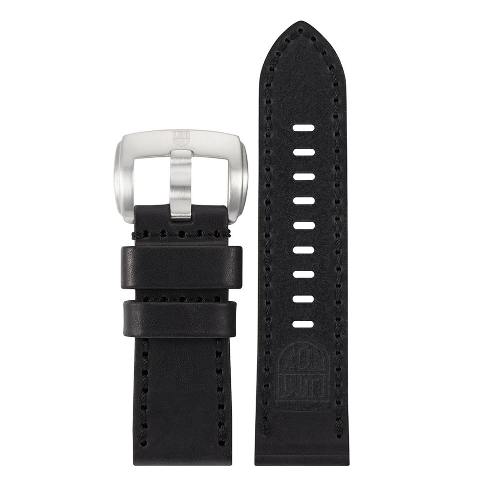 牛皮黑色銀針釦錶帶-28mm 適用所有P-38系列表款 (9420 / 9440 / 9400) FE9400-20Q