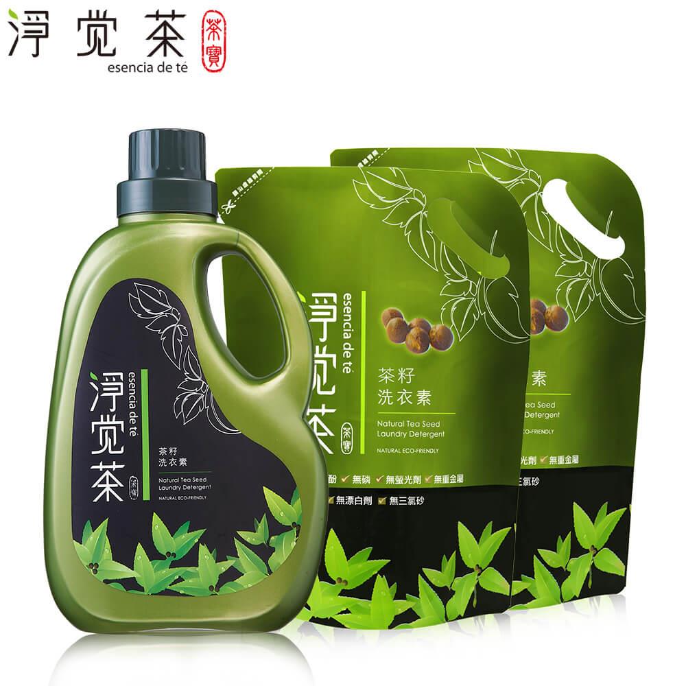 【茶寶 淨覺茶】天然茶籽洗衣素，優惠組