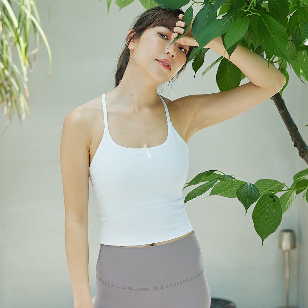 Flying細肩美背瑜珈背心-White
